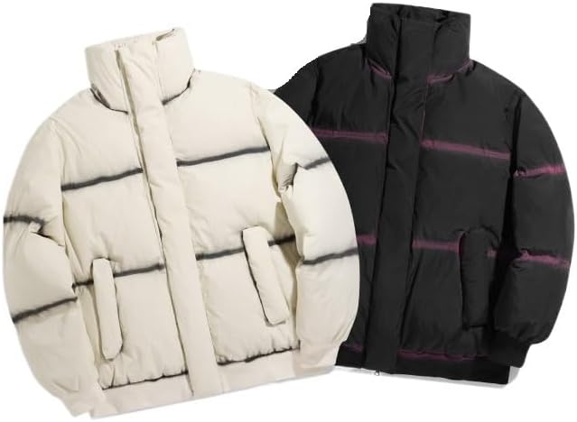 Versatile Stand Up Collar Thickened Cotton Padded Jacket for Men Women on The Street