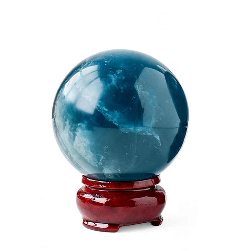 Boule de cristal de fluorite bleue contre le stress pour retrouver le calme