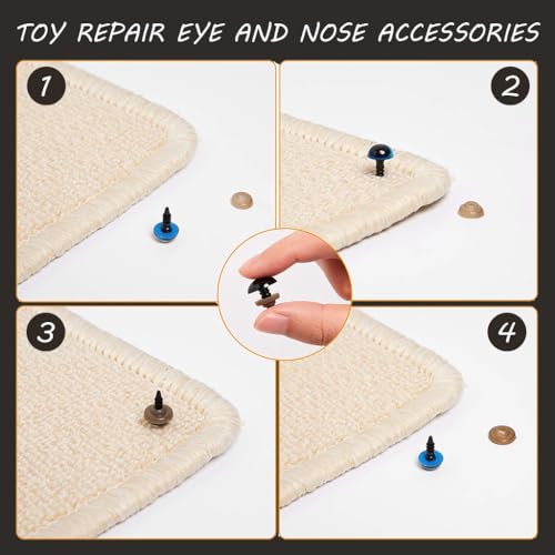 Image of PATPAT 752pcs Safety Eyes for Crochet, Amigurumi Doll Making Kit | Safety Eyes for Crochet Dolls and Amigurumi, Assorted Sizes, Eye and Nose Fittings for DIY Handicraft Projects