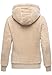 REPUBLIX Damen Teddy Sweatjacke Plüsch Hoodie Pullover Zipper Jacke RD-015 Beige L