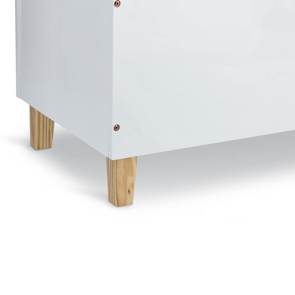 Zeller 13509 Kinder-Truhe "Wolke" mit Deckel, MDF/Kiefer, weiß, ca. 60 x 34,5 x 56 cm