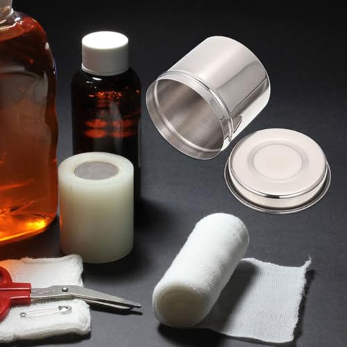 Recipientes de acero inoxidable POPETPOP de alta resistencia con tapa para gasas 6