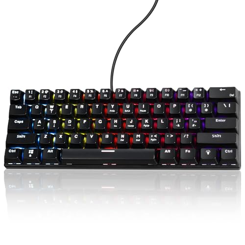 Clavier de jeu mécanique compact pour libérer de l'espace sur bureau avec interrupteur rouge