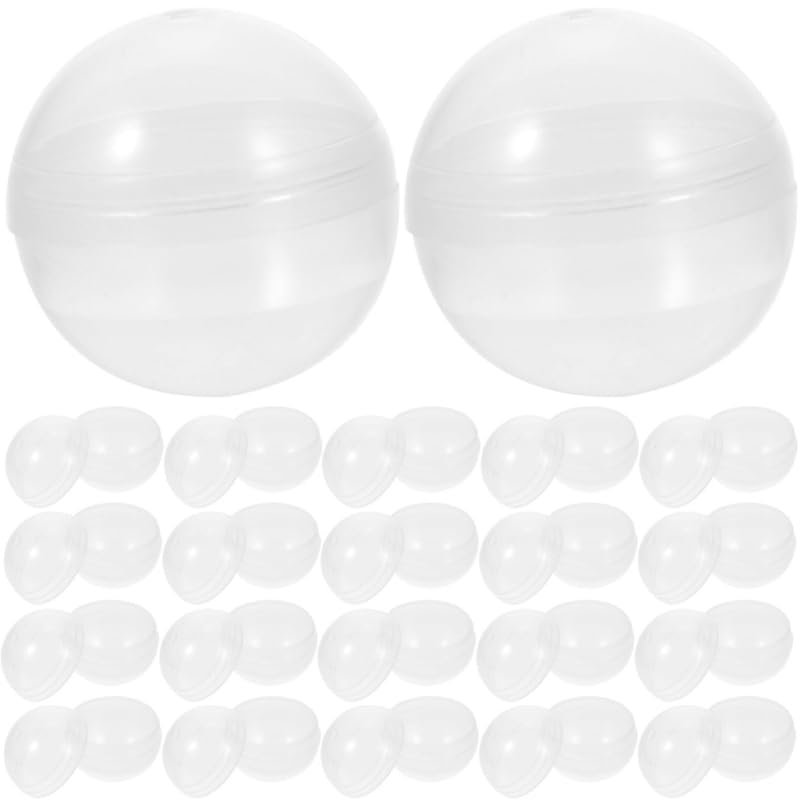 Capsules rondes 60mm transparentes en plastique pour machine à gomme x50
