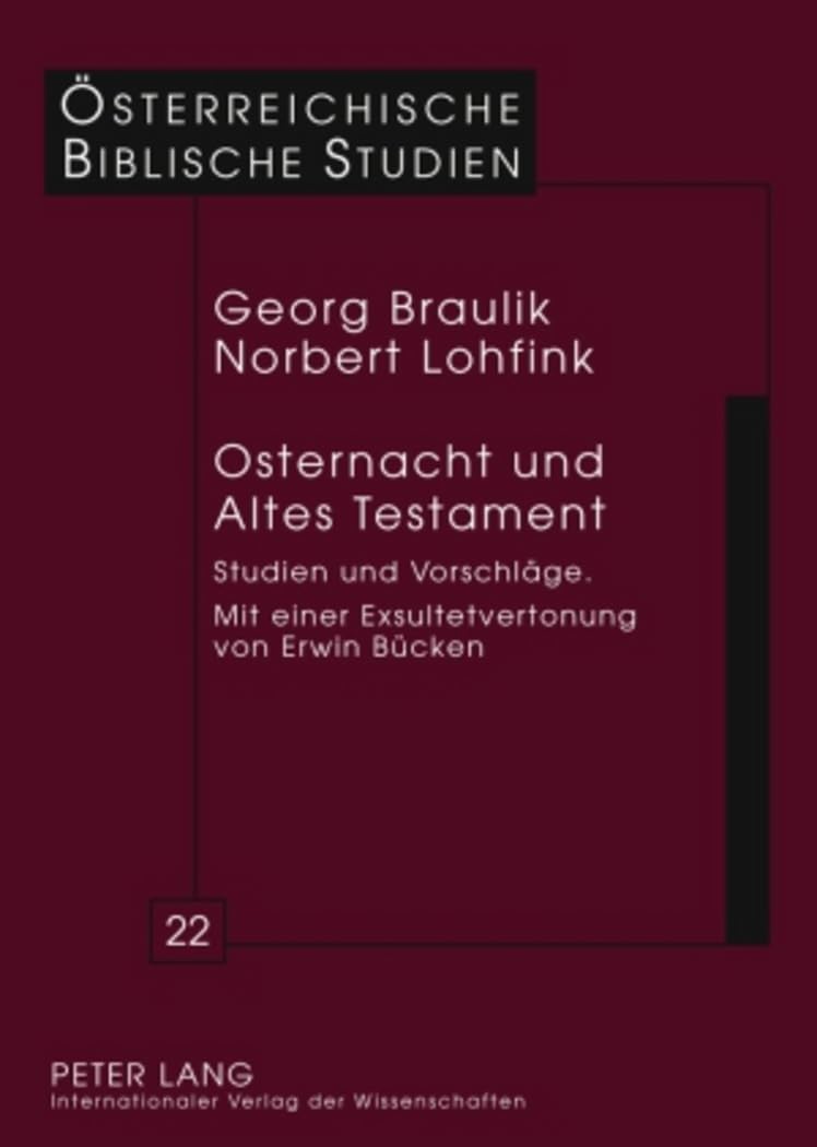 Osternacht Und Altes Testament Erwin Buecken livre de théologie