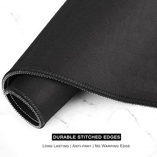 Image of Auhoahsil Desk Pad, XL Extended Large Gaming Mouse Pad 31.5 x 11.8 Inch, Waterproof Mousepad with Stitched Edges, Non-Slip Computer Keyboard Laptop Mat for Women Men Office Work, Silent Night Flowers