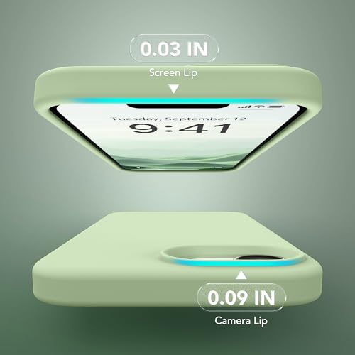 Image of Magnetic for iPhone 17e /iPhone 16e Case, Compatible with MagSafe, [Soft Anti-Scratch Microfiber Lining] Slim Silicone Shockproof Protective Phone Case for iPhone 17e /16e 6.1 inch, Matcha