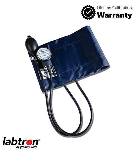 Image of Graham-Field Manual Blood Pressure Monitor - Adult XL Size, Blue BP Cuff with Aneroid Gauge and Carry Case