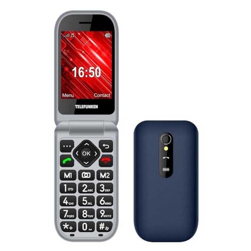 TELEFUNKEN TELéFONO MóVIL S450 PARA PERSONAS MAYORES/AZUL
