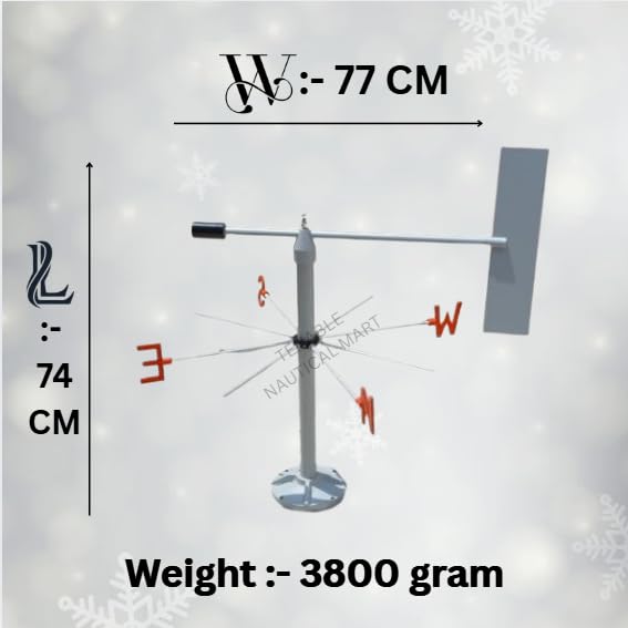 Aluminum Wind-Vane (Wind Direction Indicator) Tool for Weather Enthusiasts, Professionals in Meteorology by Tenable Nautical mart 1