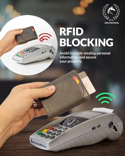 Leather Pop Up Wallet for Men - Smart Wallet - Slim Wallet - RFID Blocking - Holds Up to 10 Cards & ID3