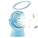 BZN S1 Multifunktions-tragbare USB-Ladung Mute Desktop Electric Lüfterlampe mit 3-Gang-Steuerung (Color : Sky Blue)