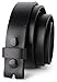 Belt for Buckles 100% Top Grain One Piece Leather, Made in USA, Size 36,black,1043