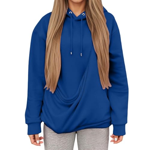 Sudadera con bolsa para gato con aislamiento térmico invernal y capucha grande azul XXXL