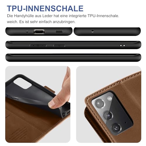 Étui Note 20 cuir Giyer porte-carte blocage RFID support vidéo - 6