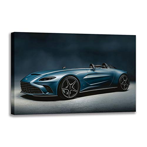 Tableau voiture de sport sur toile de luxe 40x60 encadré pour salon