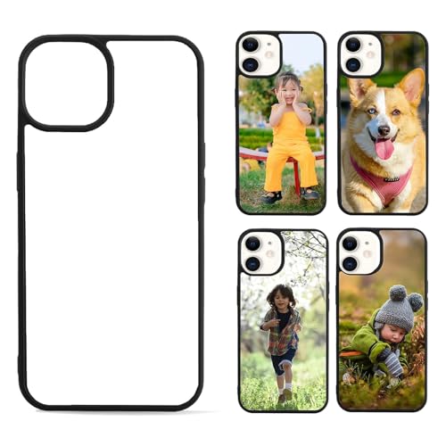 Jumkook 5PCS Sublimation Blanks Phone Case for Apple iPhone 6 Plus / 6s Plus 5.5 Inch, Custom Printable Picture Phone Cases for DIY, Customized Black Shockproof Protective Cover for Women & Men