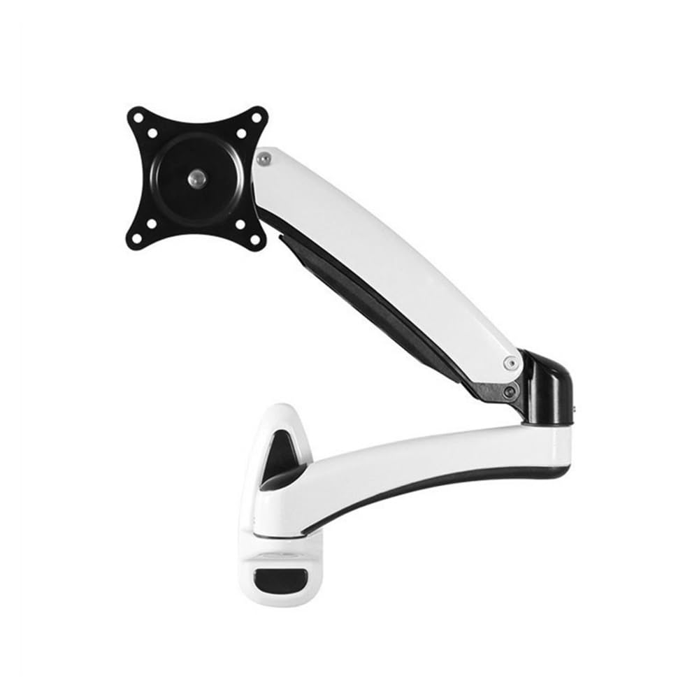 SaryEdge Height - Adjustable Monitor Stand Arm Monitor Wall Mount for 15-32 inch Screens, Gas Spring Single Wall Mount Monitor Arm Holds up to 17.6lbs, VESA 75,White