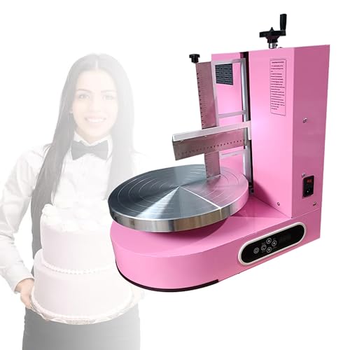 forestalk Automatische elektrische Kuchencreme-Streumaschine, Edelstahl-Zuckerguss-Glätter, einstellbare Geschwindigkeit, Drehteller für 10,2 – 30,5 cm Kuchen, professionelle forestalk Automatische elektrische Kuchencreme-Streumaschine, Edelstahl-Zuckerguss-Glätter, einstellbare Geschwindigkeit, Drehteller für 10,2 – 30,5 cm Kuchen, professionelle