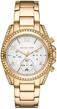 Michael Kors Blair Watch for Women, Quartz Chronograph Movement with Stainless Steel Strap