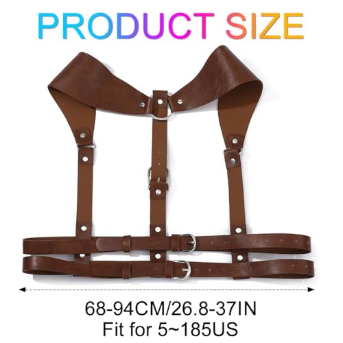 Nicute Leather Harness for Women Fashion Waist Strap Belt Wide Waist Belt Halloween Adjustable Belt Accessories2