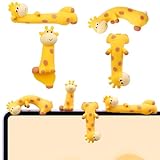 Lokideer Giraffenfigur als Computermonitor Dekoration, 4 Stück Mini Giraffenfiguren aus Kunstharz für das Armaturenbrett im Auto, lustige und kreative Dekoration für den Schreibtisch, Fernseher