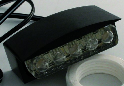 ShinYo plaque d'immatriculation à LED en alu léger noir Cover