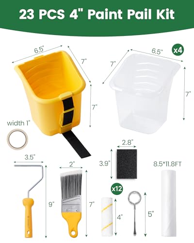 Image of Voomey Paint Bucket Hand Held & Paint Cup Kit for Repairs & Small Projects