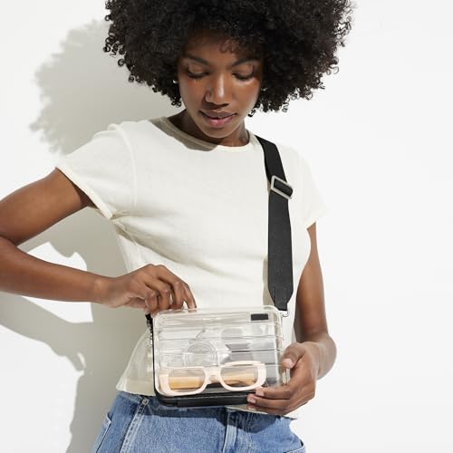 Image of Away Stadium Bag, Stadium-Approved Clear Purse & Crossbody Bag | Clear Stadium Bag for Concerts, Festivals and Sports Events, Compact 5 inch x 3 inch x 7 inch Crossbody Design