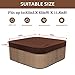 Eanpet Waterproof Hot Tub Cover Protector 85 x 85Inch Square Spa Cover Replacement for Hot Tub Lid Outdoor Protective Cover Cap,Brown