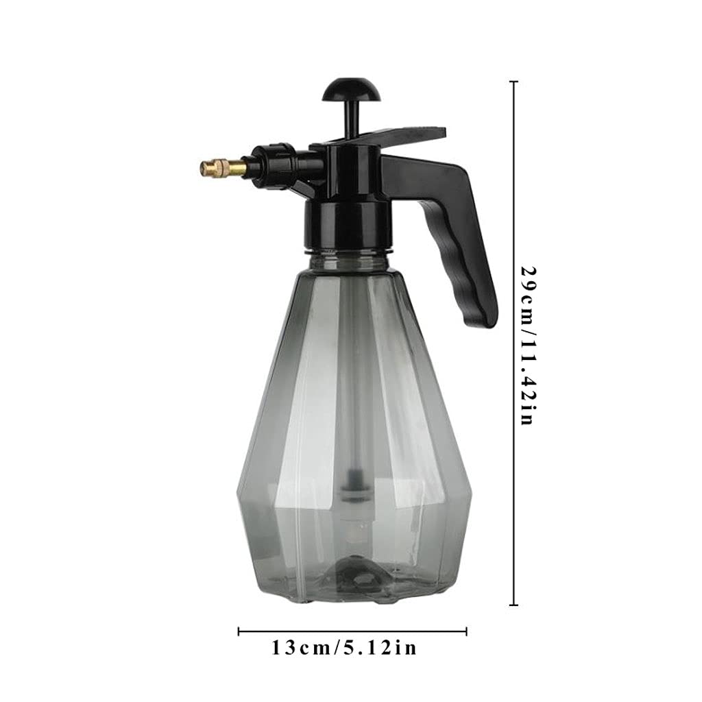 1,5l Handpumpen-Sprühgerät-Pflanzenspritzer, Luftdruck-Kunststoff-Sprühflasche für Gartenblume mit Verstellbarer Druckdüse für saftige Bonsai-Pflanzen (Color : Gray)