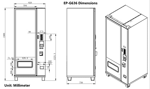 Image of EPEX Refrigerated Beverage Combo Vending Machine with Stratified Temp Control