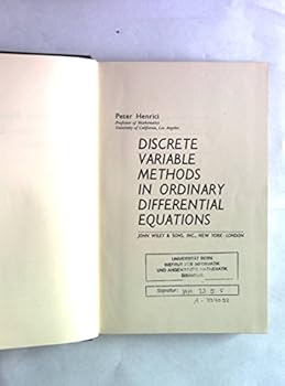 Hardcover Discrete Variable Methods in Ordinary Differential Equations Book