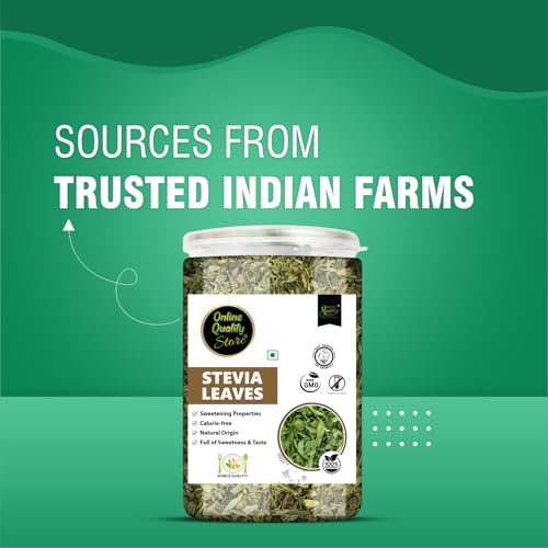 Image of Online Quality Store Stevia Leaves 100g | Zero Calorie, Whole Leaf, Natural Sugar Substitute