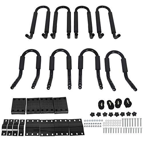 Ecotric Kayak Roof Rack J-Bar Rack Hd Universal Kayak Carrier Holdercanoe Boat Surf Ski Board Roof Top Mounted On Crossbar For Car Suv Truck Set Of 4 #TOP7