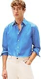 Tommy Hilfiger Men CORE Hairline POPLIN RF Shirt MW0MW41399 L/S Shirt, Blue, L