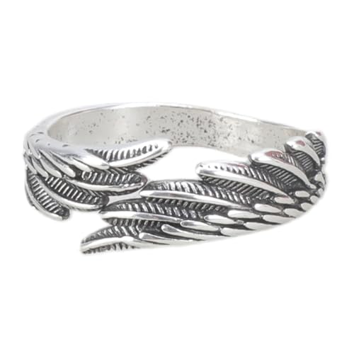 2 Pcs Couple Ring Set for Him Her Angel Demon Wing Adjustable Finger Jewelry