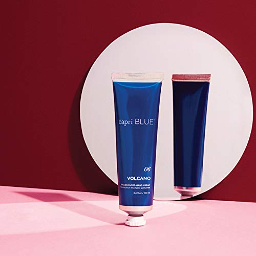 Capri Blue Hand Cream For Dry Cracked Hands – Volcano Moisturizing Jojoba Oil & Shea Butter Lotion – Dry Hand Cream Travel Size Tube – Paraben, Sulfate, Cruelty-Free Vegan Lotion (3.4 Oz) #TOP1