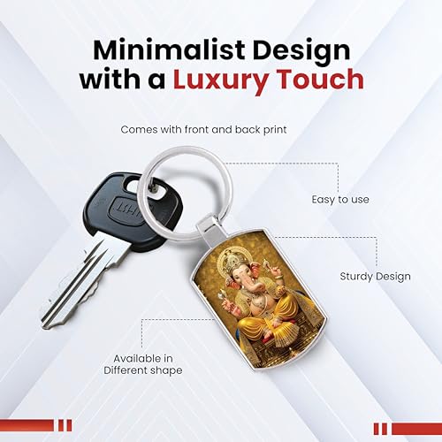 Image of Premium Printed Metal Keychain for Men & Women | High-Definition Artwork Print | Durable Key Ring for Car, Bike, Home & Office Keys | Stylish Decorative Key Holder Gift
