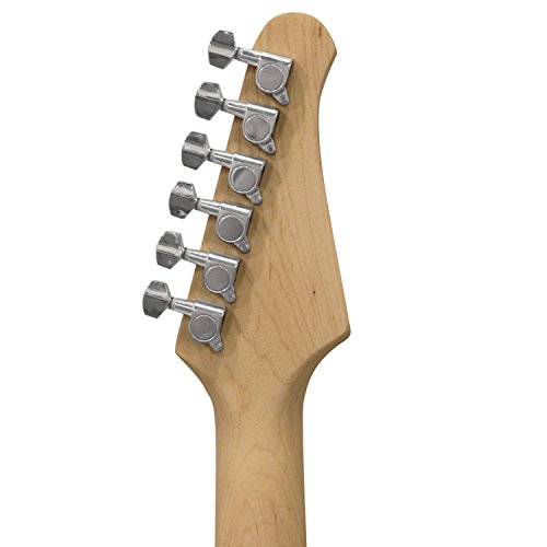 en dents de scie pour gaucher ST Guitare électrique style W/plaque 3 couches – inclus : Accessoires, AMP, Sac de transport et Leçon - Les Beatles, Paul McCartney, John Lennon, RIngo Starr, George Harrison en dents de scie pour gaucher ST Guitare électrique style W/plaque 3 couches – inclus : Accessoires, AMP, Sac de transport et Leçon – Image 5