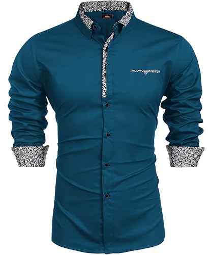 Image of Mens Shirt | Black Cotton Blend Casual | Regular Fit | Full Sleeve | Printed Spread Collar | Solid Plain Style | Summer Office Wear | Stylish Shirt for Men