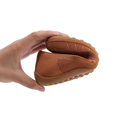 Image of KBZone Women's Flat Shoes Round Toe Knit Ballet Flat Comfort Dressy Flat Walking Shoes