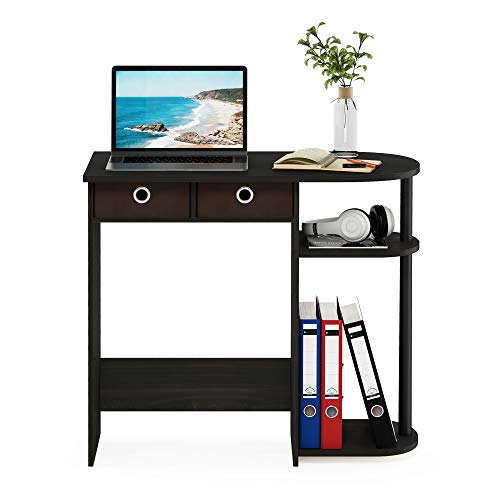 Furinno Go Green Desk, 31.5 Wide Gaming Desk with 2 Side Shelves and Storage Bins, Compute - image 3