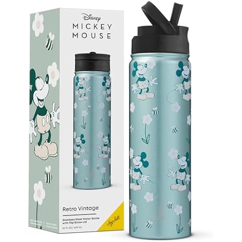 JoyJolt Mickey Mouse Stainless Steel Water Bottle Cover