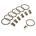 Kenney A58720743 Classic Clip Rings for Rods up to 1-Inch Diameter, Burnished Brass, 7-Pack