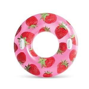 Intex Tropical Fruit Tubes, Erdbeer-, Ananas- und Wassermelonenmuster-Sortiment, unaufgeblasener Durchmesser