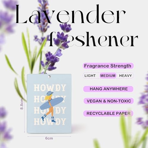 Image of Cute Blue Coastal Cowgirl Car Air Freshener, Preppy Blue Coastal Summer Beach Air Freshener Hanging 3 Pcs for Cars Closet Drawer or Books, Western Beach Car Accessories Mirror Decor for Women