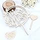 Hochzeitstorte Deko Mr & Mrs, 2 Stück Holz Cake Topper Tortendeko Hochzeit, Tortenstecker für Hochzeit, Jubiläum, Verlobung, Antrag