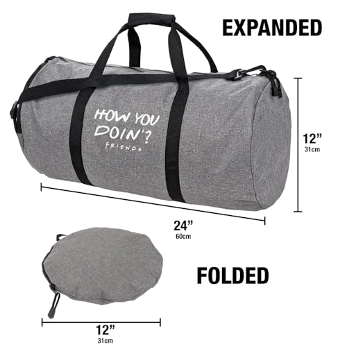 Friends How You Doin'? Quote Lightweight Duffel Bag for Sports and Gym Packable for Travel3