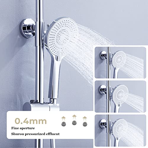 Robinet de douche mural anti brûlure avec écran LED de température - 7
